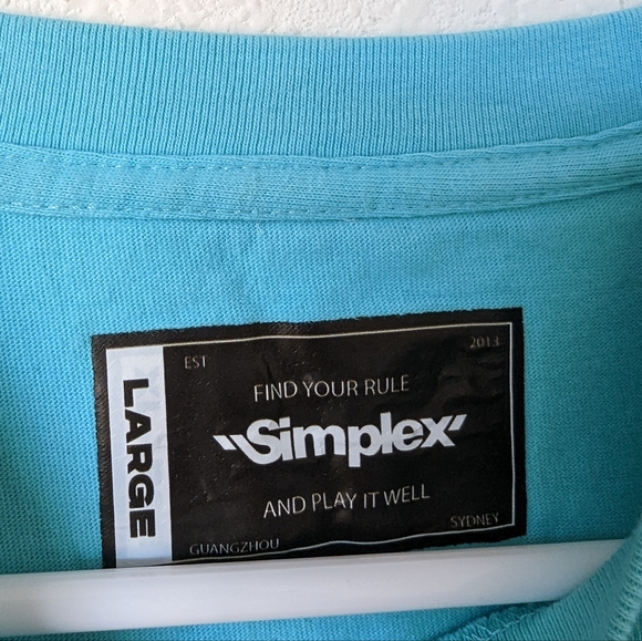 Simplex Find Your Rule T-shirt Large Light Blue - Picture 4 of 4